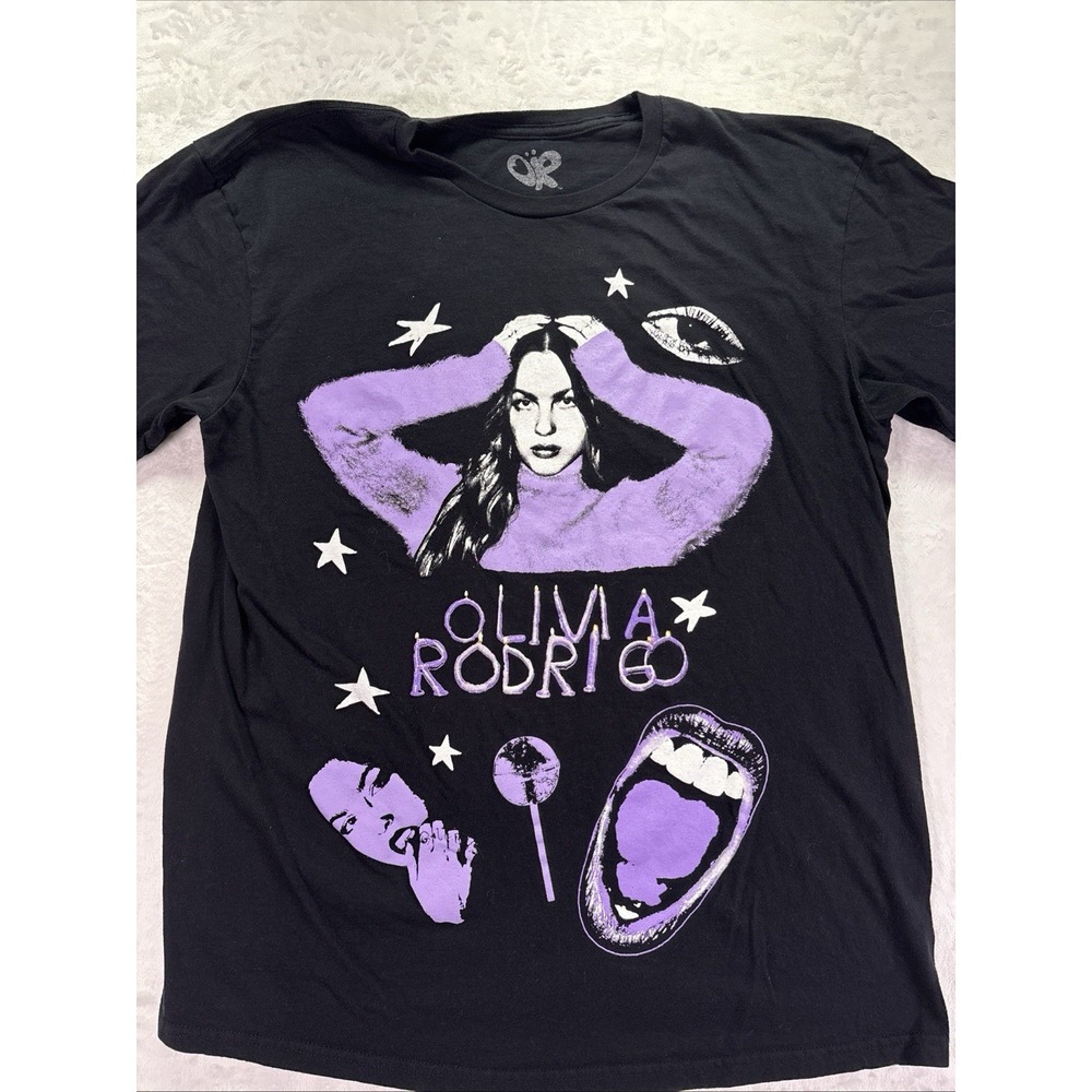 Olivia Rodrigo "guts" Tour Concert Shirt Official Merch Black Size Large